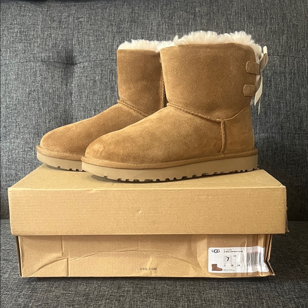 UGG Kids Chestnut Suede Winter Boots